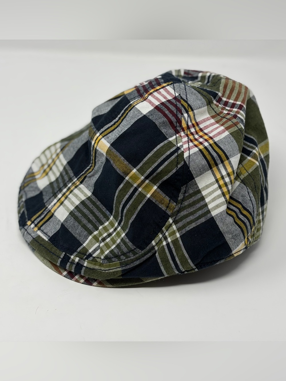 Gymboree Boys Plaid Green Navy Cap - Kids Cap Hat Accessory